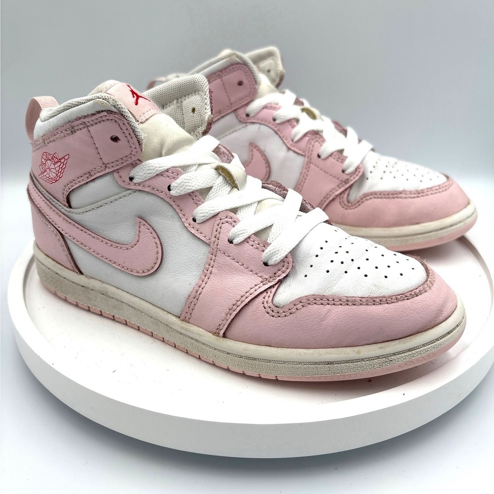 Jordan Air Jordan 1 Mid 3Y Pink White Coquette Soft Girl DQ8424-608 Sneakers
